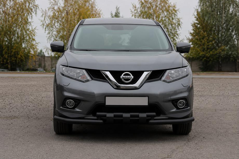 Nissan X-trail T32/Rogue 2014-2021 Front protection bar ST009-15 Black (stainless steel) Image