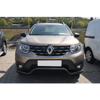Front protection bar ST012 Black (stainless steel) Renault Duster 2008–2017 photo 1