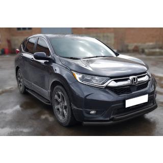 Front protection bar ST014 Black (2016-2019, stainless steel) photo 2