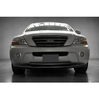 Front Bumper Guard ST014 Black (Stainless Steel) Kia Sorento I BL 2002-2009