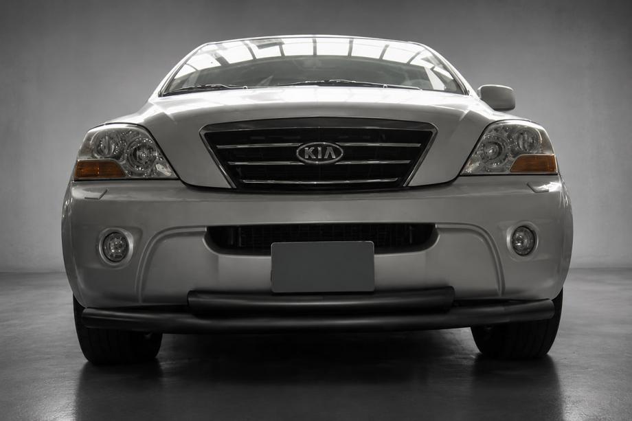 Kia Sorento I BL 2002-2009 Front Bumper Guard ST014 Black (Stainless Steel) Image