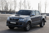 Toyota Hilux 2006-2015 Front Bumper Guard ST014 Black (Stainless Steel) photo 2