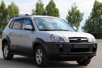 Hyundai Tucson JM 2004- Front Bumper Guard ST014 Black (Stainless Steel) photo 2