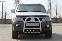 Mitsubishi Pajero Sport 1996-2007 Bull Bar QT007 (Stainless Steel) photo 1