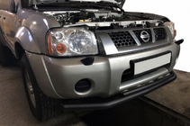 Nissan NP300 1999-2015 Front bull bar ST014 Black (stainless steel) photo 1