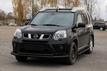 Nissan X-trail T31 2007-2014 Front bull bar ST014 Black (stainless steel) photo 1