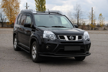 Nissan X-trail T31 2007-2014 Front bull bar ST014 Black (stainless steel) photo 2