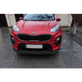 Front bull bar ST014 Black (stainless steel) Kia Sportage 2015-2021 photo 2