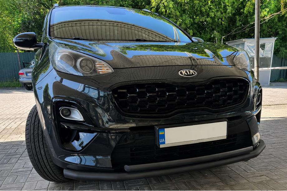 Kia Sportage 2015-2021 Front bull bar ST014 Black (stainless steel) Image