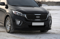 Kia Sorento III UM 2014-2020 Front bull bar ST014 60/42 mm Black (stainless steel) photo 1