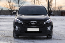 Kia Sorento III UM 2014-2020 Front bull bar ST014 60/42 mm Black (stainless steel) photo 3
