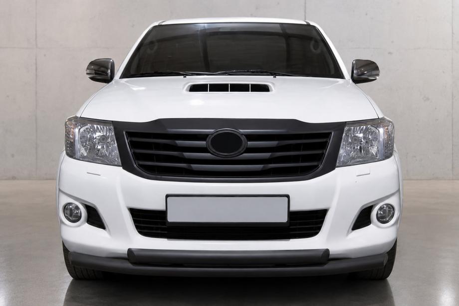 Toyota Hilux 2006-2015 Front bull bar ST014-1 Black (stainless steel) Photo 1