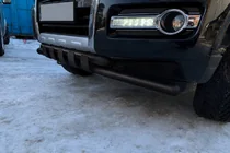 Mitsubishi Pajero Wagon IV 2006-2021 Front bull bar ST015 Black (stainless steel) photo 3