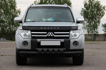 Mitsubishi Pajero Wagon III 1999-2006 Front bull bar ST015 Black (stainless steel) photo 2