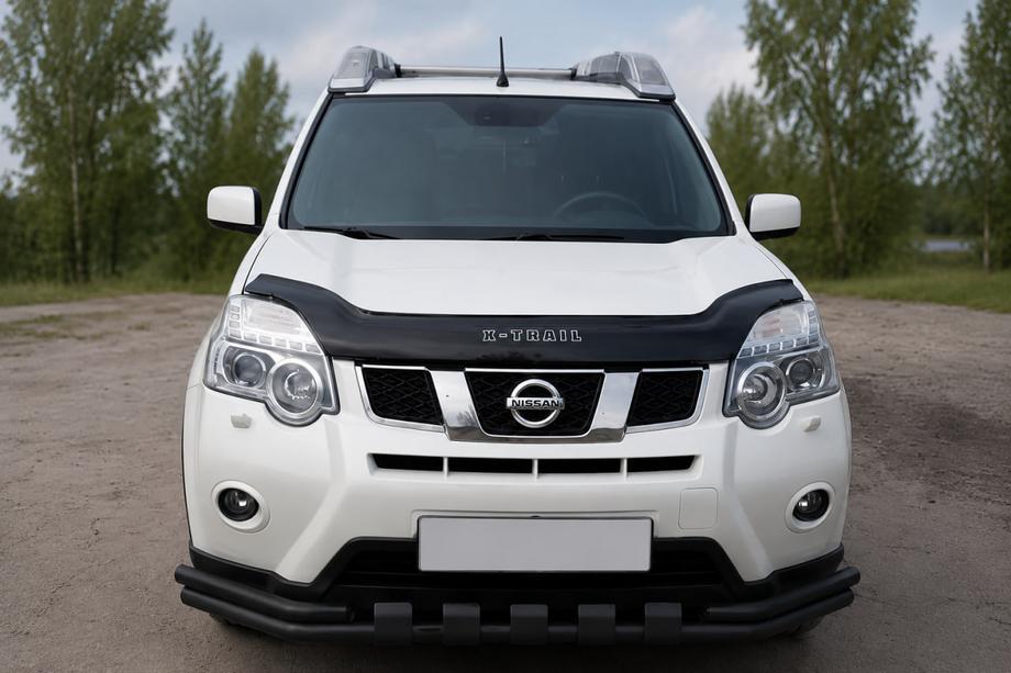 Nissan X-trail T31 2007-2014 Front bull bar ST015 Black (stainless steel) Image