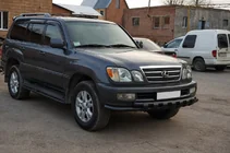 Lexus LX470 1998-2007 Front bull bar ST015 Black (stainless steel) photo 2