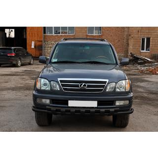 Front bull bar ST015 Black (stainless steel) Lexus LX470 1998-2007 photo 1
