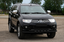 Mitsubishi L200 2006-2015 Front bull bar ST015 Black (stainless steel) photo 1