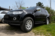 Mitsubishi Pajero Sport 2008-2015 Front bull bar ST015 Black (stainless steel) photo 1
