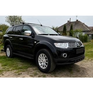 Front bull bar ST015 Black (stainless steel) Mitsubishi Pajero Sport 2008-2015 photo 2