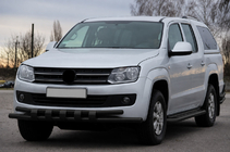 Volkswagen Amarok 2010-2022 Front bull bar ST015 Black (stainless steel) photo 2