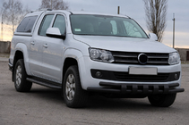 Volkswagen Amarok 2010-2022 Front bull bar ST015 Black (stainless steel) photo 3
