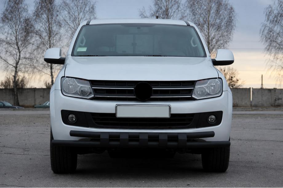 Volkswagen Amarok 2010-2022 Front bull bar ST015 Black (stainless steel) Image