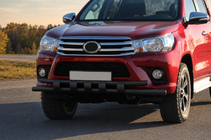 Toyota Hilux 2015- Front bull bar ST015 Black (stainless steel) photo 2