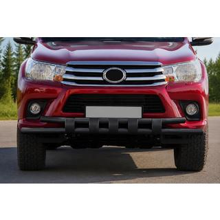 Front bull bar ST015 Black (stainless steel) Toyota Hilux 2015- photo 1
