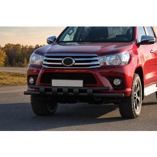Front bull bar ST015 Black (stainless steel) Toyota Hilux 2015- photo 2