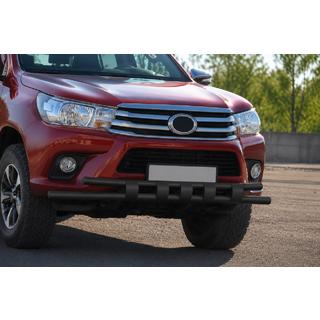 Front bull bar ST015 Black (stainless steel) Toyota Hilux 2015- photo 3