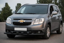 Chevrolet Orlando 2010-2018 Front bull bar ST015 Black (stainless steel) photo 3