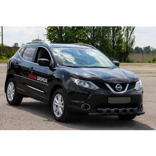 Front bull bar ST015 Black (stainless steel) Nissan Qashqai 2014-2021 photo 3