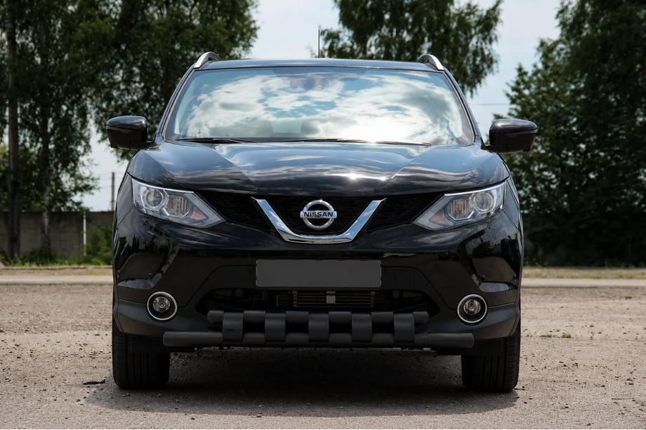 Nissan Qashqai 2014-2021 Front bull bar ST015 Black (stainless steel) Photo 1