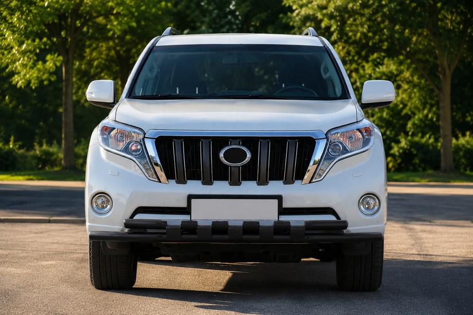 Toyota Land Cruiser Prado 150 2009-2023 Front bull bar ST015 Black (stainless steel) Image