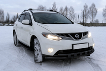 Nissan Murano 2008-2014 Front bull bar ST015 Black (stainless steel) photo 1