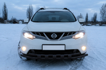 Nissan Murano 2008-2014 Front bull bar ST015 Black (stainless steel) photo 2