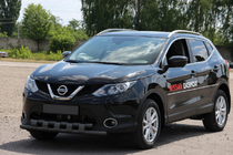 Nissan Qashqai 2007-2010 Front bull bar ST015 Black (stainless steel) photo 1