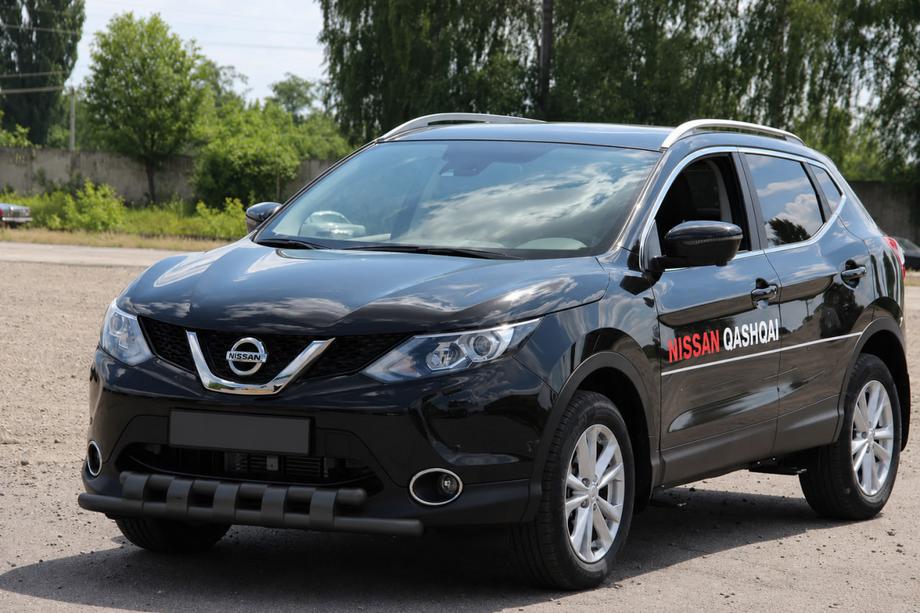 Nissan Qashqai 2007-2010 Front bull bar ST015 Black (stainless steel) Image