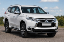 Mitsubishi Pajero Sport 2015- Front bull bar ST016 Black (stainless steel) photo 1