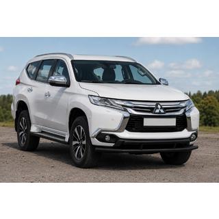 Front bull bar ST016 Black (stainless steel) Mitsubishi Pajero Sport 2015- photo 1