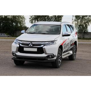 Front bull bar ST016 Black (stainless steel) Mitsubishi Pajero Sport 2015- photo 2