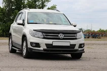 Volkswagen Tiguan 2007-2016 Front bull bar ST016 Black (stainless steel) photo 2