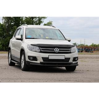 Front bull bar ST016 Black (stainless steel) Volkswagen Tiguan 2007-2016 photo 2