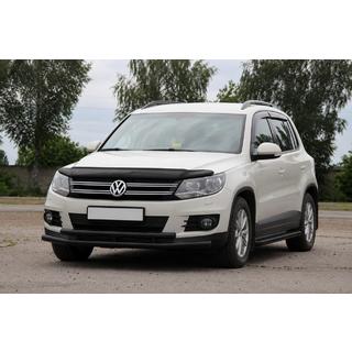 Front bull bar ST016 Black (stainless steel) Volkswagen Tiguan 2007-2016 photo 3