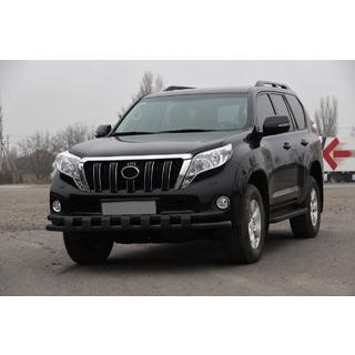 Front bull bar ST016-2 Black (stainless steel) Toyota Land Cruiser Prado 150 2009-2023 photo 2