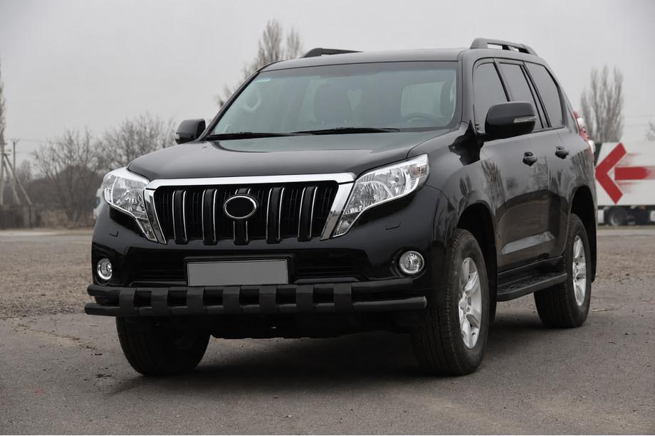 Toyota Land Cruiser Prado 150 2009-2023 Front bull bar ST016-2 Black (stainless steel) Photo 2