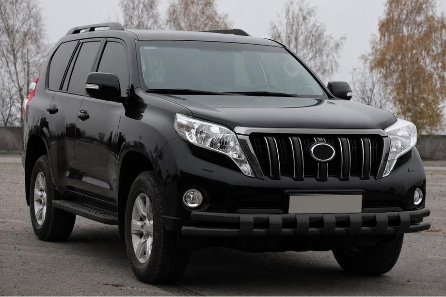 Toyota Land Cruiser Prado 150 2009-2023 Front bull bar ST016-2 Black (stainless steel) Photo 3