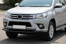 Toyota Hilux 2015- Front bull bar ST018 Black (stainless steel) photo 1