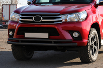 Toyota Hilux 2015- Front bull bar ST018 Black (stainless steel) photo 4